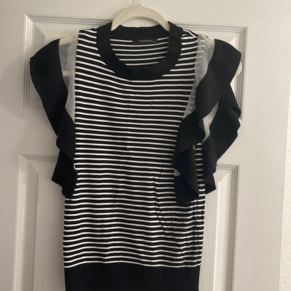 Black stripe blouse